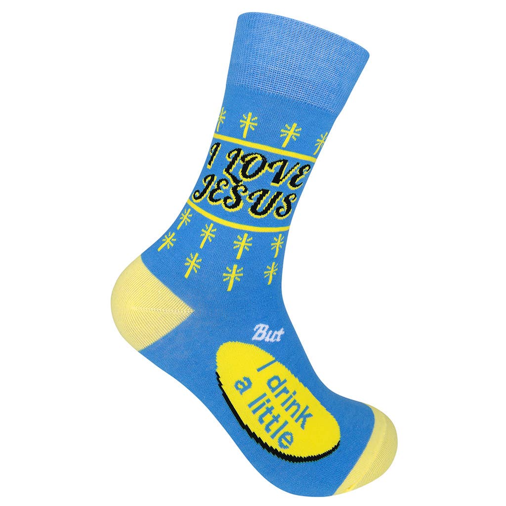 I Love Jesus (But I Drink A Little) Socks - HER Home Design Boutique